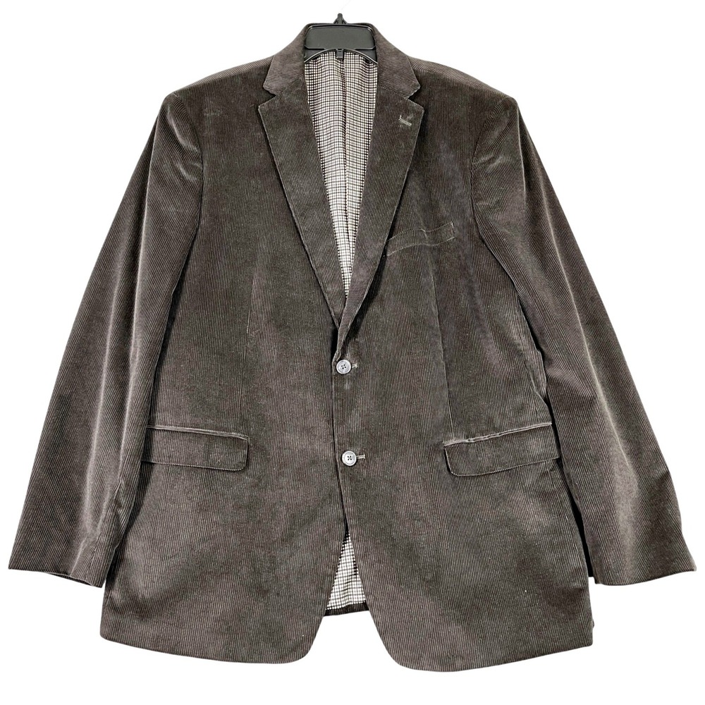 Saddlebred Heritage Corduroy Blazers Sport Coat‎ Brown 46L Mens Cotton